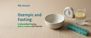Empty bowl, kitchen timer, lemon water and pill organizer, Ozempic intermittent fasting safety India