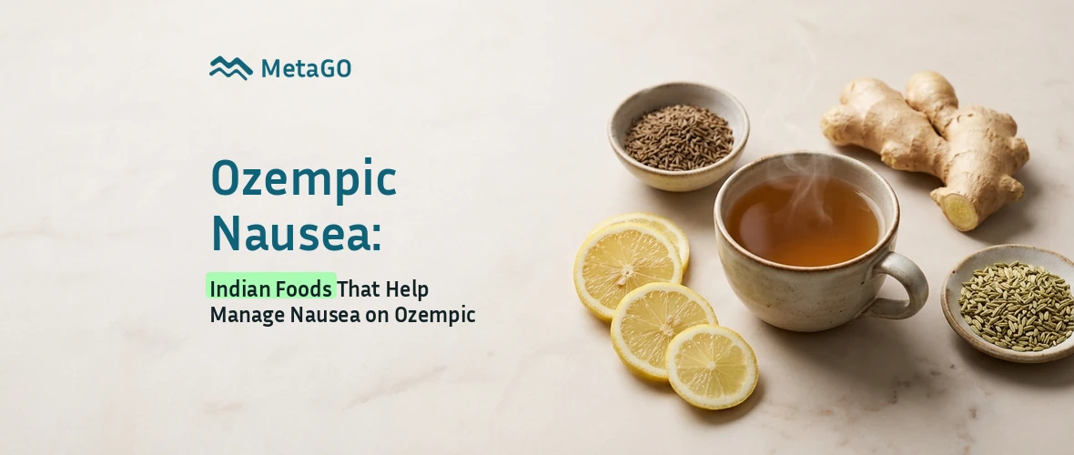 Ginger tea, lemon, jeera and fennel still life, Indian nausea remedies for Ozempic patients